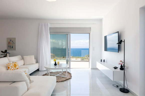 New holiday villa-pool-dream view-Greece-Crete-Agios Onoufrios-Chania