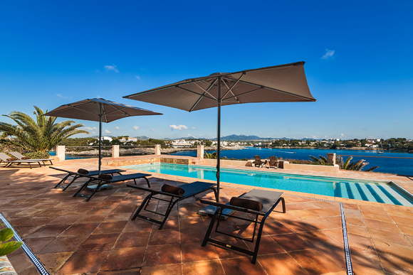 Luxury holiday villa directly by the sea with pool Majorca Spain