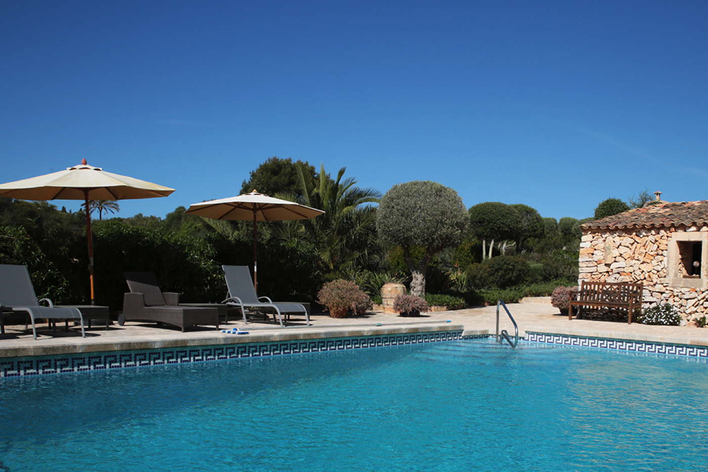 Holiday rental finca with pool walking to Cala Santanyi Majorca Spain