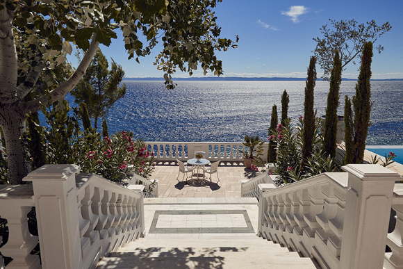 Luxury villa with hotel service at the beach Greece