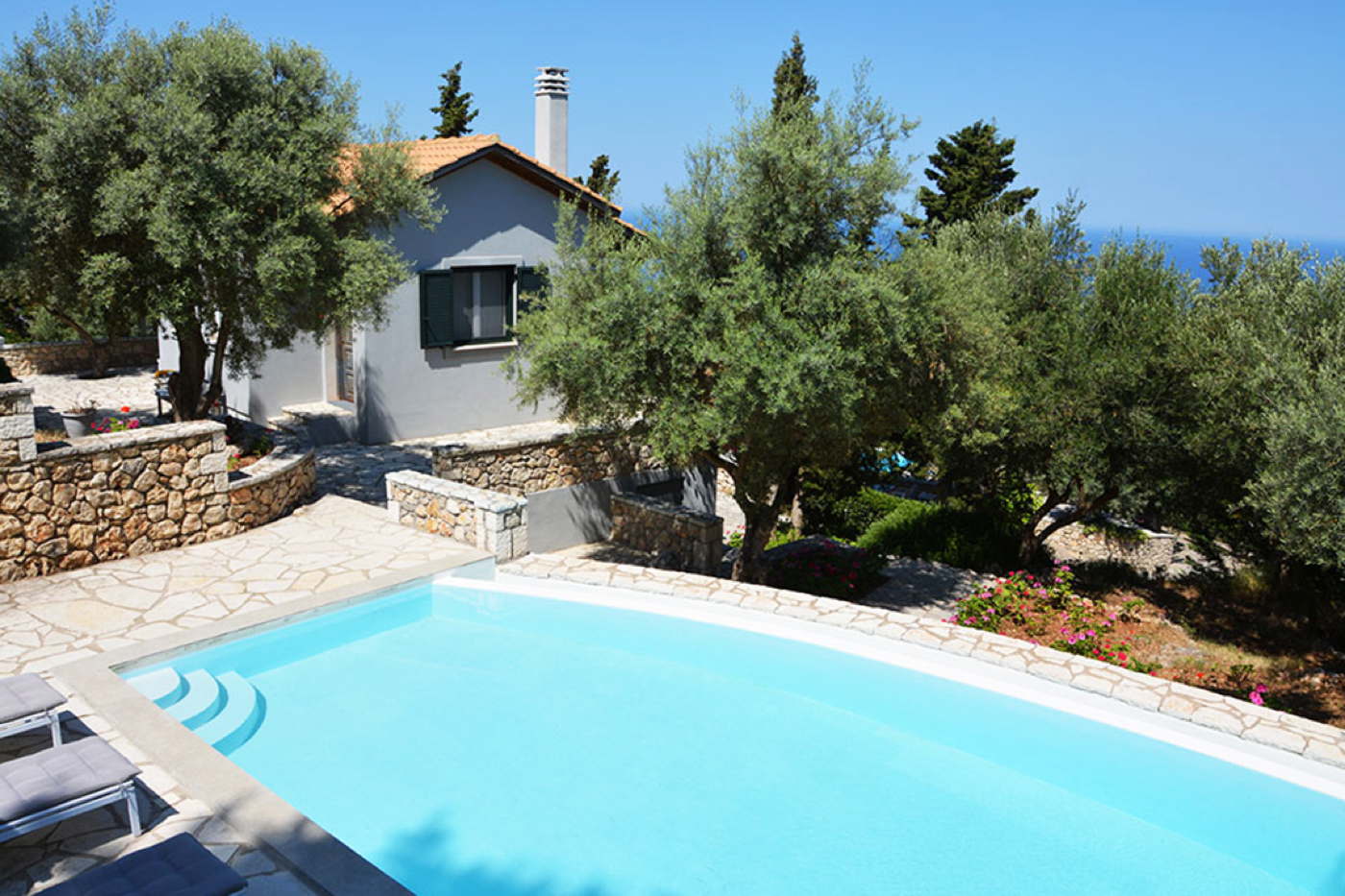 Holiday rental homes in Lefkada with pool for rent at DOMIZILE REISEN