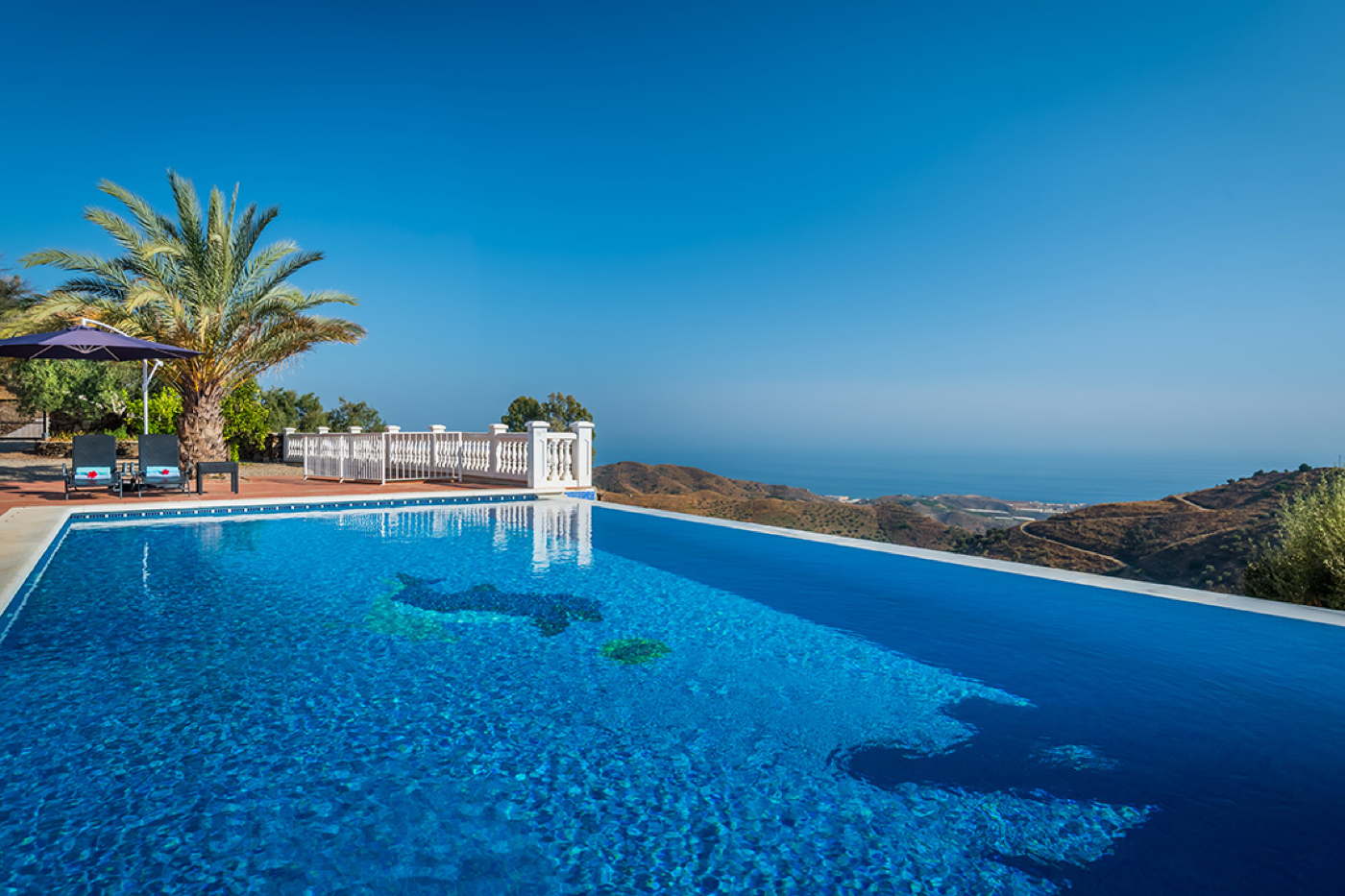 Holiday rental villa with pool and sea view Spain Andalucia