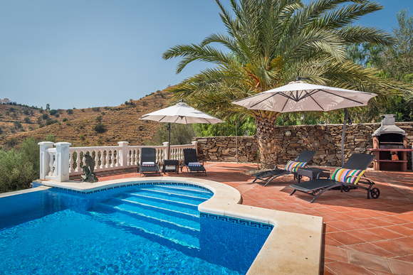 Holiday rental villa with pool and sea view Spain Andalucia