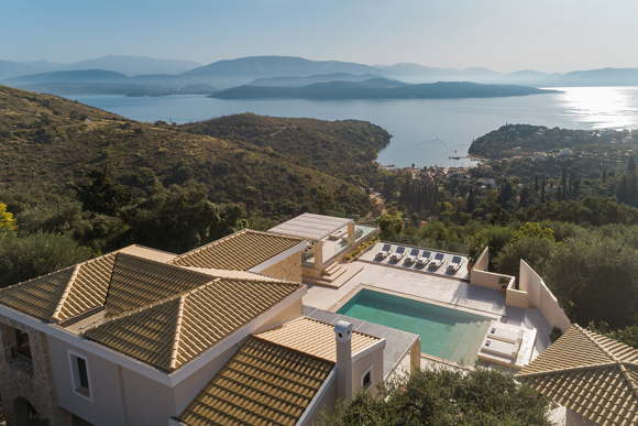 Luxury rental villa with pool and sea vies Corfu Greece