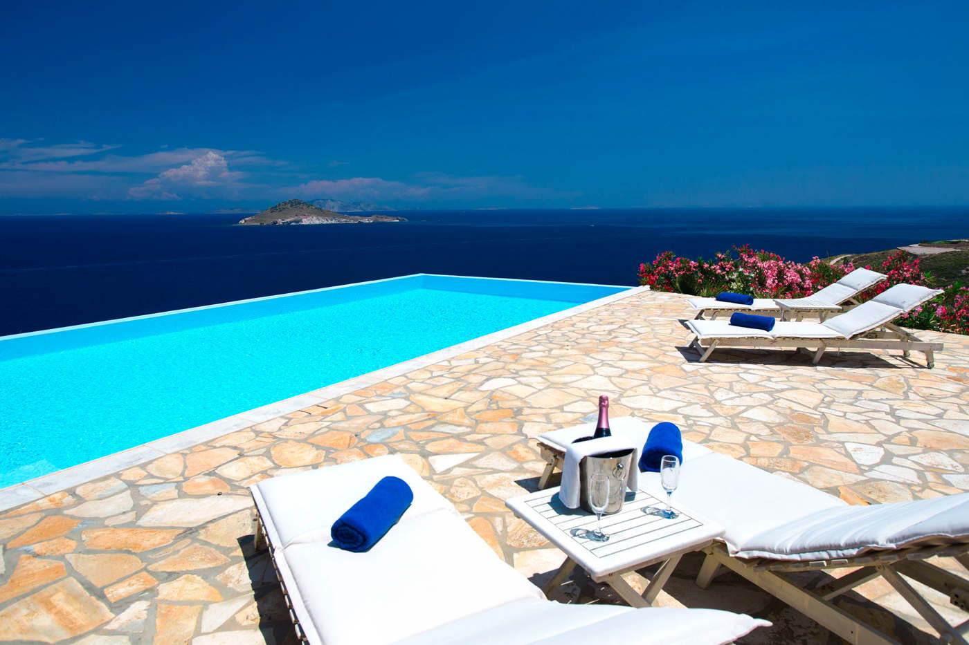 luxury holiday villa with infinity pool-Greece-Patmos-Grikos