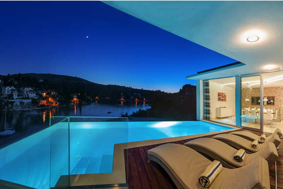 Seafront luxury villa with pool and own beach Brac Island Croatia