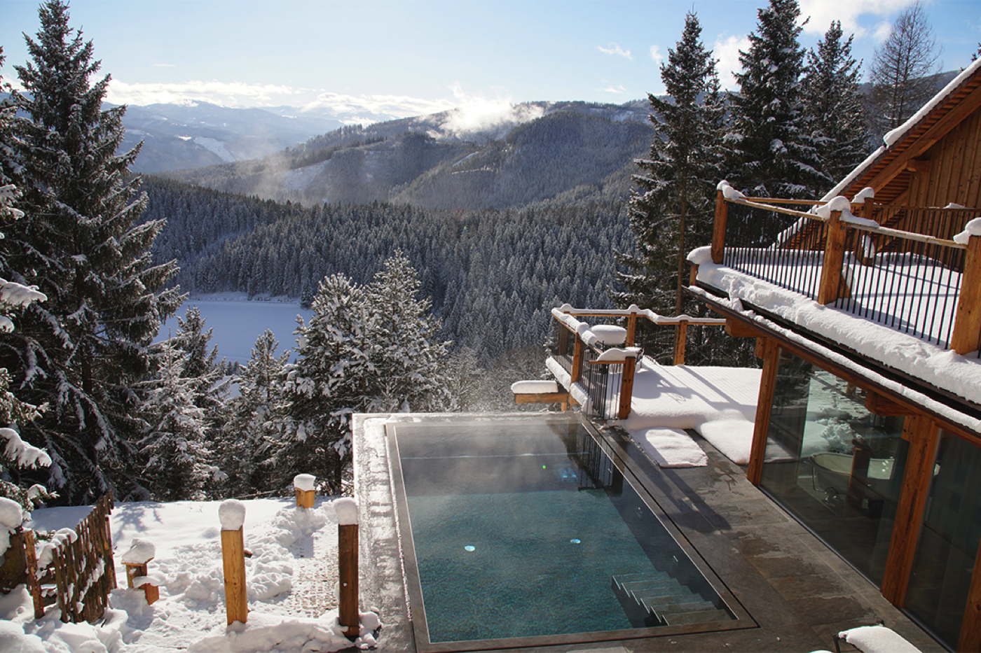 Luxury mountain chalet heated pool Austria Styria St. Stefan 
