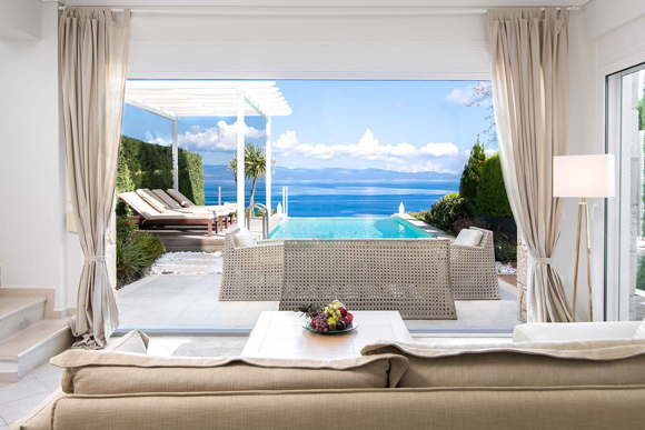 Beachfront holiday villa with pool in Halkidiki Greece