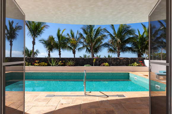 Holiday villa in Canary Islands-Lanzarote-Puerto Calero-with heated pool and sea view