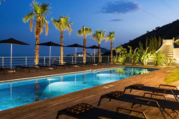 Designvilla pool service panoramic location Letojanni Taormina Sicily Italy