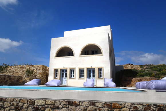 Newly built holiday rental villa with sea view and pool Patmos Dodecanese Greece