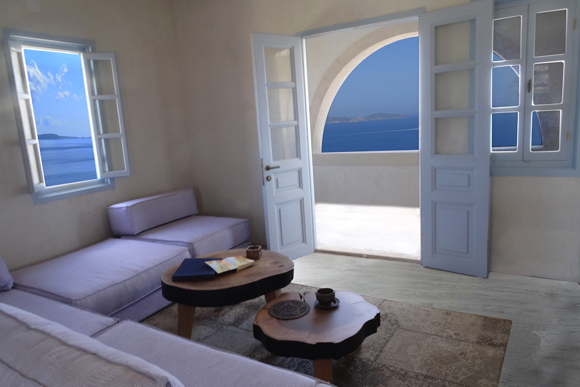 Newly built holiday rental villa with sea view and pool Patmos Dodecanese Greece