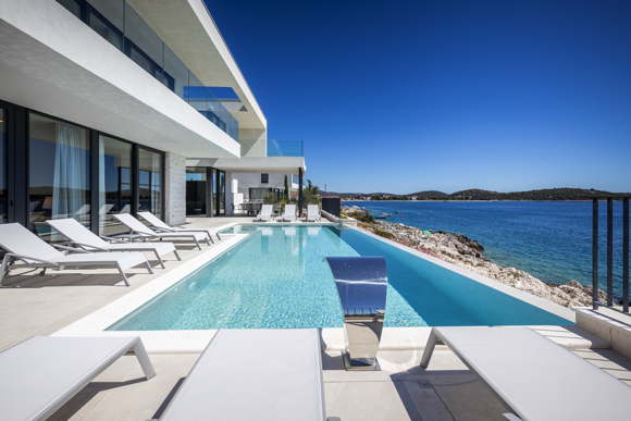 Luxury villa by the sea pool Croatia Dalmatia for rent