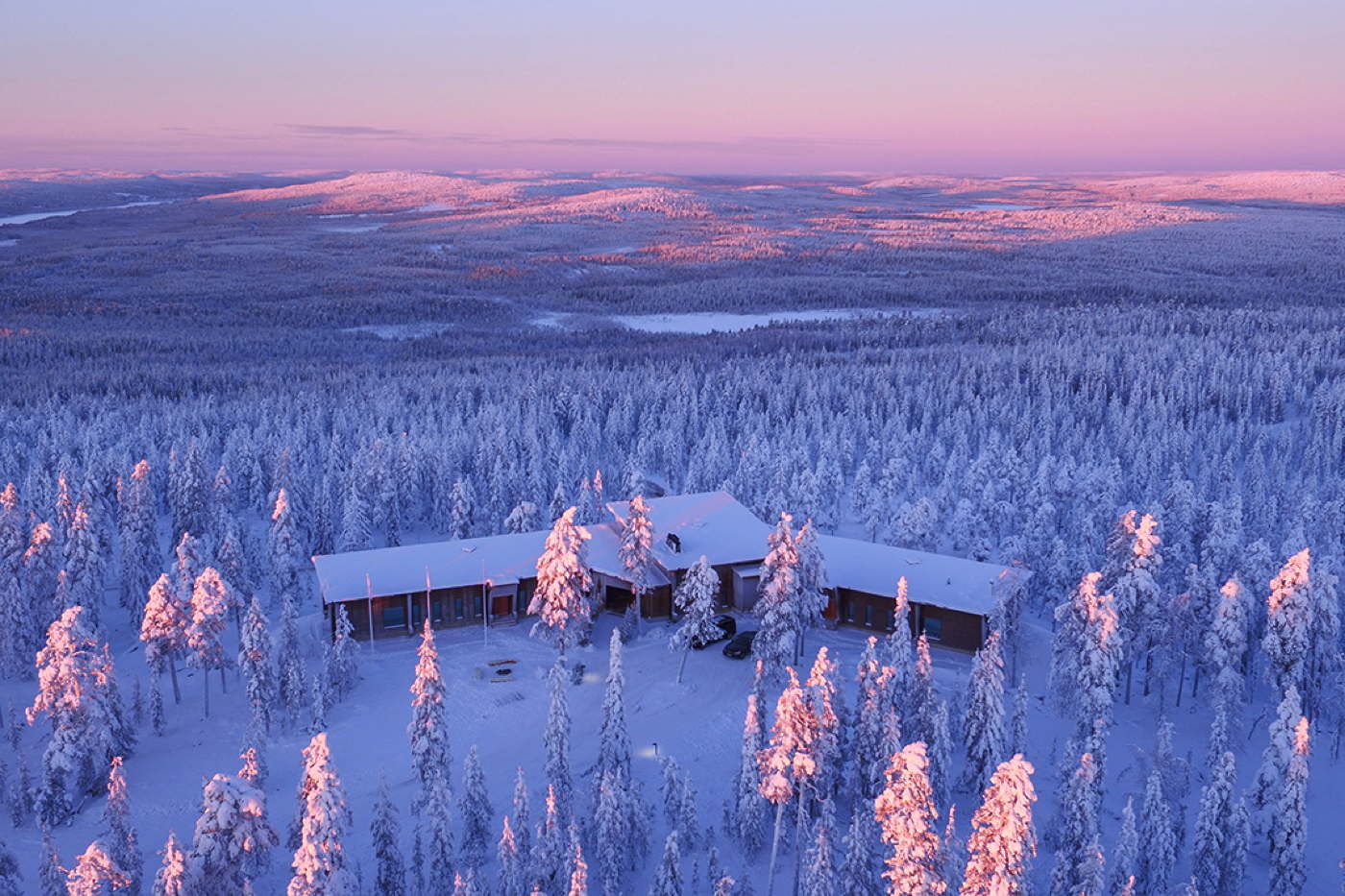 Luxury lodge gourmet chef butler at the Arctic Circle Rovaniemi Lapland Finland
