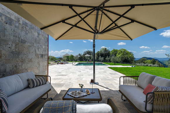 individually designed holidayvilla with heatable pool in Italy-Tuscany-Volterra