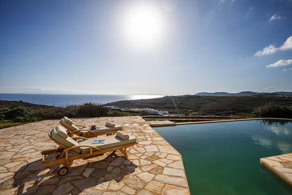 Vacation villa pool sea View Greece Cyclades Mykonos Lia Ano Mera