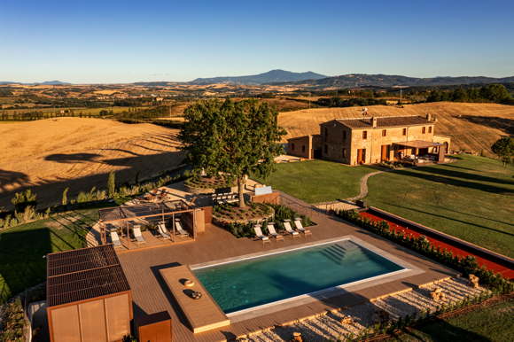 Vacation villa - exclusive country house style villa pool Tuscany Val d'Orcia Italy rent
