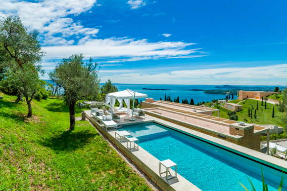 Luxury villa in 5 star resort with pool and  service-Italy-Lake Garda-Gardone Riviera