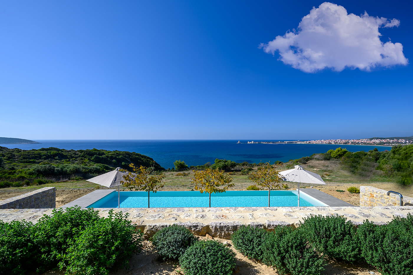 Vacation villa-pool-sea view-Methoni-Pylos-Messenia-Peloponnese-Greece