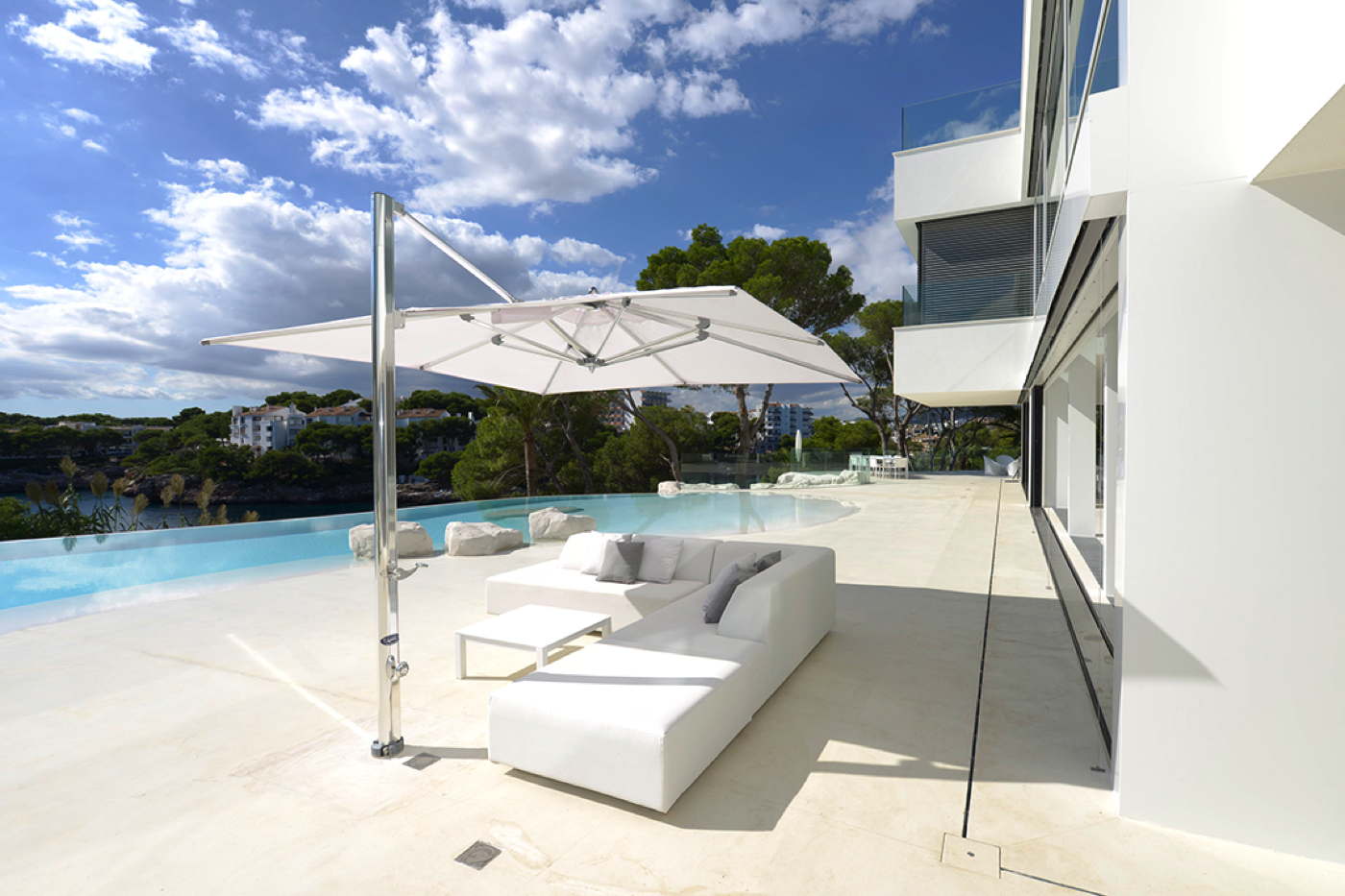 Seafront luxury design villa-private beach access pool-Majorca-Cala D'Or-Spain