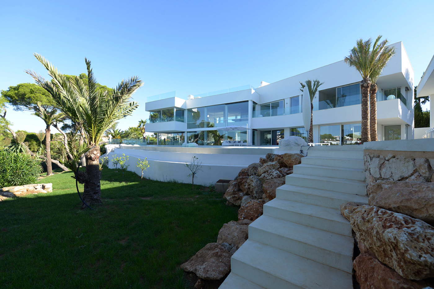 Seafront luxury design villa-private beach access pool-Majorca-Cala D'Or-Spain