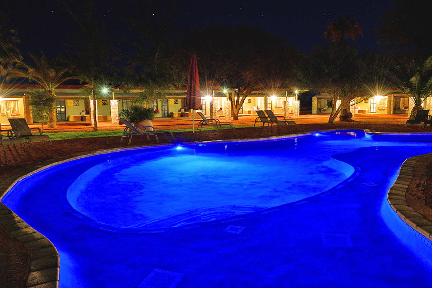 Lodge Pool Gondwana Kalahari Park Namibia Afrika